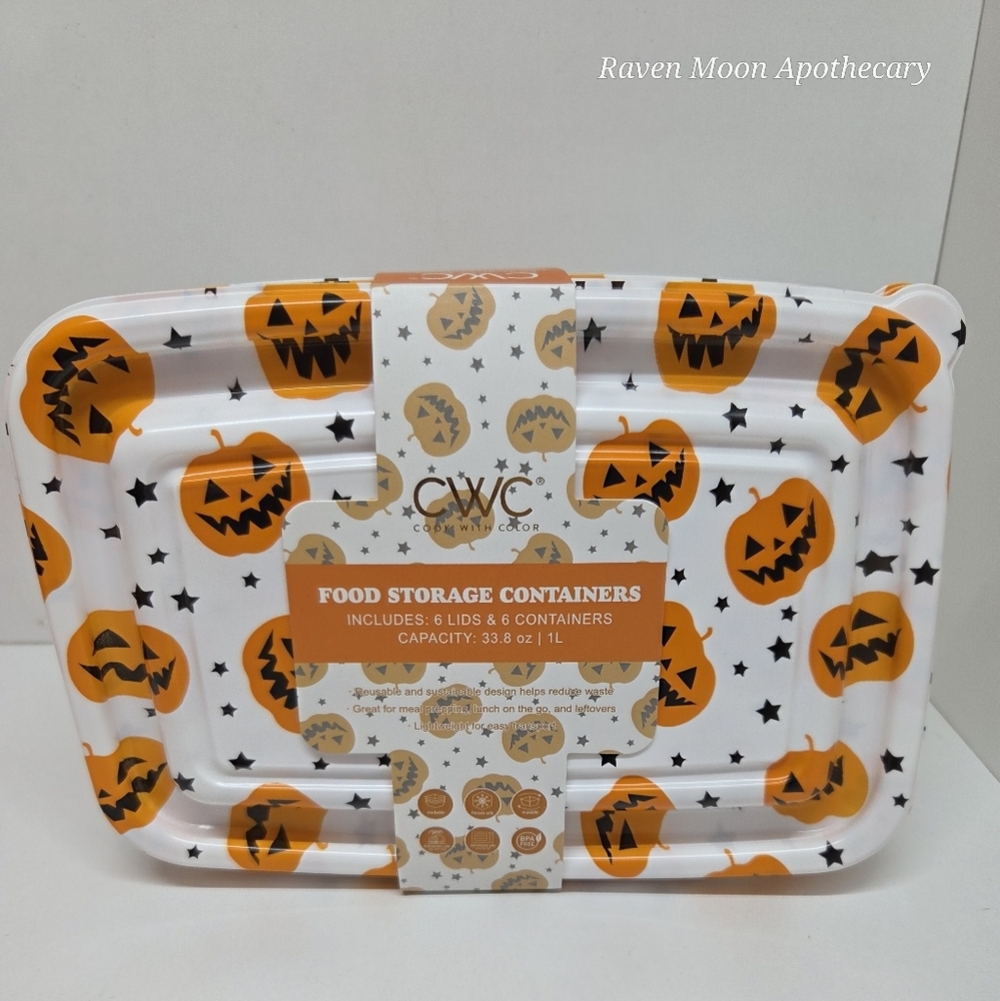 CWC Halloween Pumpkin Food Storage Containers